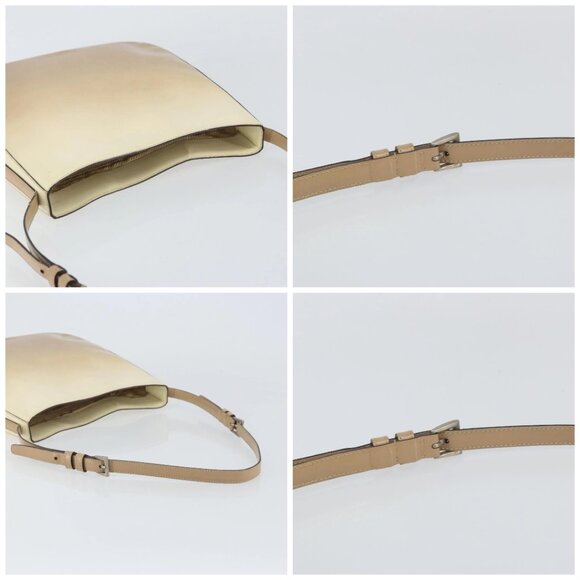 PRADA Shoulder Bag Patent leather Beige Auth ti3531 - Picture 16 of 16